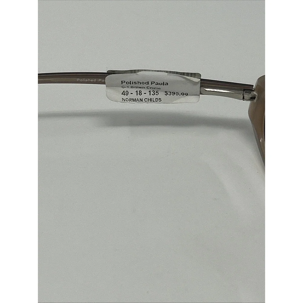 NWT Norman Childs POLISHED PAULA Eyeglasses 49-18-135 Child Brown Creme Frames